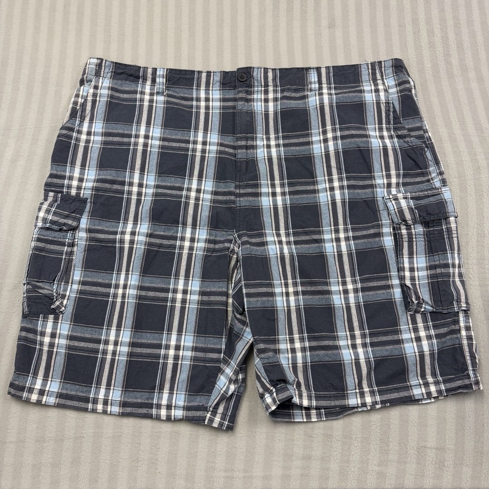 Beverly Hills Polo Club Cargo Shorts‎ Men's 52 Multi Plaid Cotton